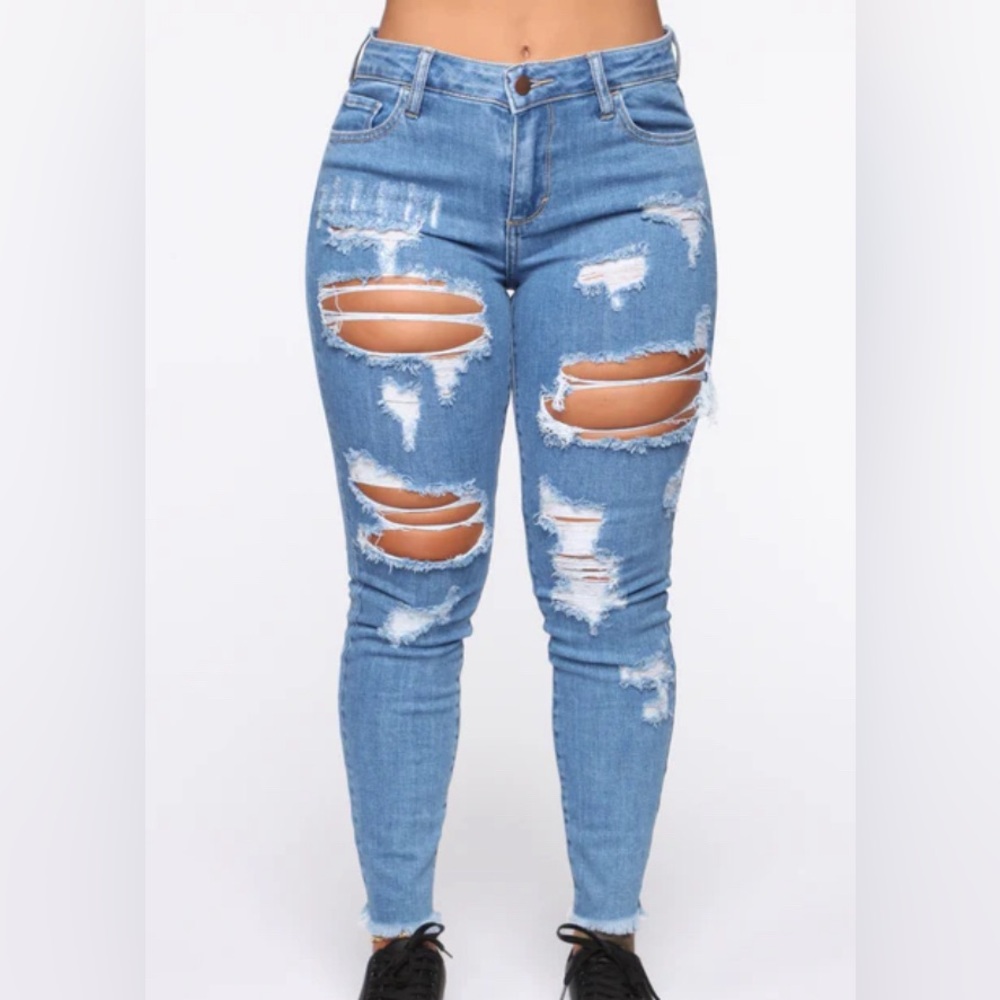 Fashion Nova Ripped Jeans